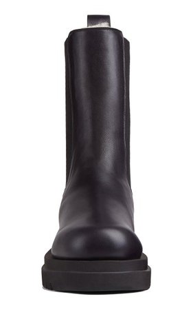 Shearling-Lined Leather Lug-Sole Boots By Bottega Veneta | Moda Operandi