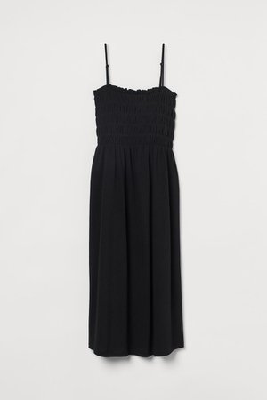 Smock-detail Dress - Black - Ladies | H&M US