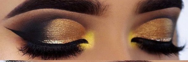 Gold/Black Eye Makeup