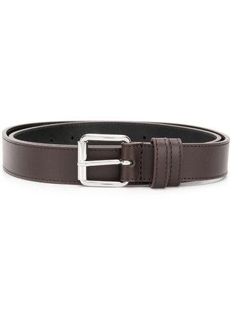 COMME DES GARÇONS WALLET square-tip leather belt - brown