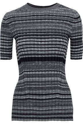Striped ribbed wool and cashmere-blend top | HELMUT LANG | Sale up to 70% off | THE OUTNET