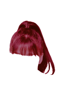 Dark Berry Red Hair Ponytail (Dei5 edit)