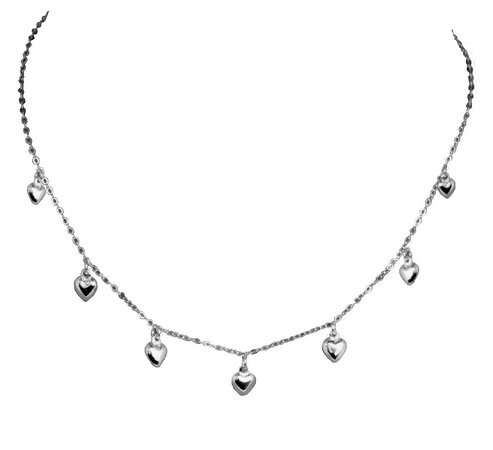 rebbie_irl’s silver heart necklace