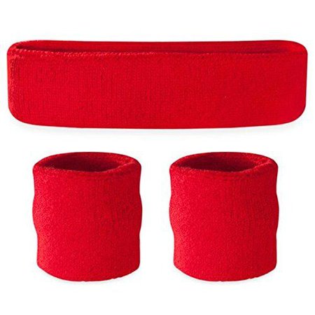 3 Pack Red Sweat Bands | Costume Accessories