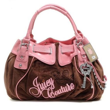 juicy o, Juicy Couture Velour Charmed Free Style Brown/Pink Handbags