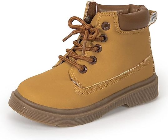 Amazon.com | Sonsage Toddler Boys Girls Hiking Boots Little Kid Winter Snow Booties Lace Up Leather Non-Slip Ankle Fall High Top Comfort Walking Outdoor Keep Warm Shoes | Boots