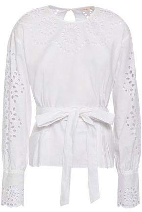 Broderie Anglaise Linen And Cotton-blend Blouse