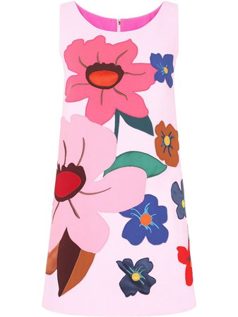 Dolce & Gabbana Floral Print Mini Shift Dress - Farfetch