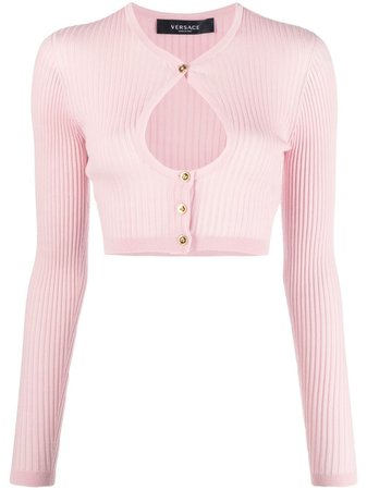 Versace cut-out Detail Cropped Cardigan - Farfetch