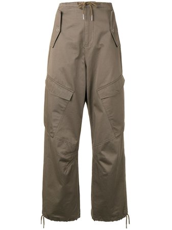 Shop Dion Lee Parachute cargo trousers with Express Delivery - FARFETCH