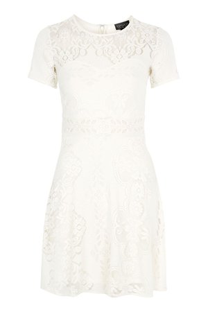 Fluted Sleeve Lace Dress | Topshop