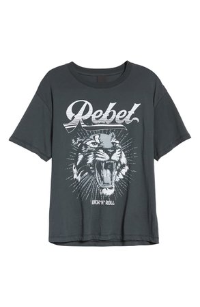 Day by Daydreamer Rebel Tiger Graphic Tee black