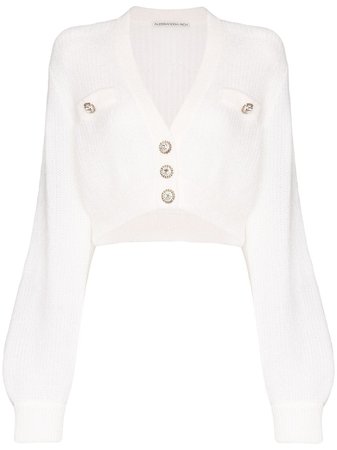 Alessandra Rich Cropped Button-Up Cardigan Ss20 | Farfetch.com