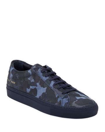 Common Projects Achilles Camo Suede Low-Top Sneakers