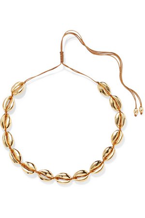TOHUM Large Puka gold-plated necklace