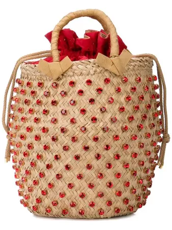Le Nine crystal studded bucket bag £868 - Buy Online - Mobile Friendly, Fast Delivery