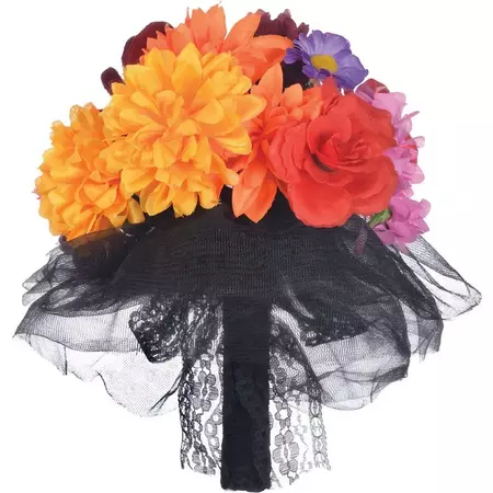 Day of the Dead Fabric Flower Bouquet | Party City