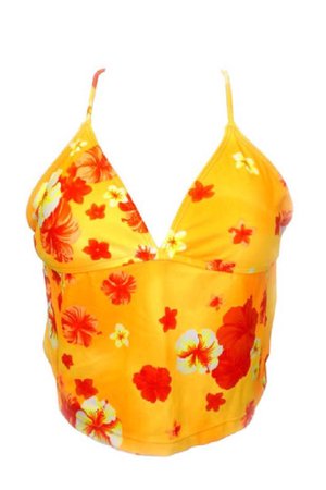 yellow orange floral top