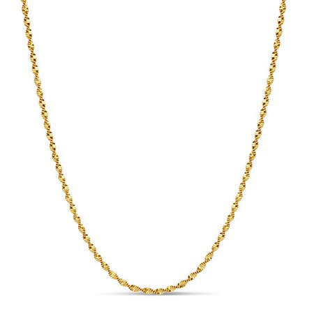 Made in Italy 18K Gold Over Silver 16 Inch Solid Chain Necklace - JCPenney