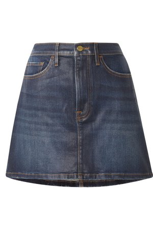 FRAME | Le Mini coated stretch-denim skirt | NET-A-PORTER.COM