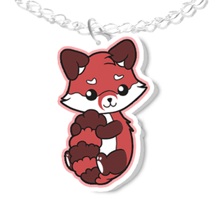 Fluff 'n Tuff - Cute Red Panda necklace