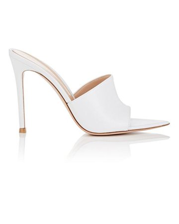 Lyst - Gianvito Rossi Alise Leather Mules in White