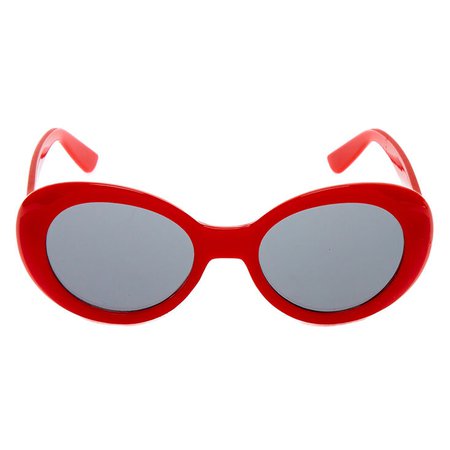 Round Mod Sunglasses - Red | Icing US