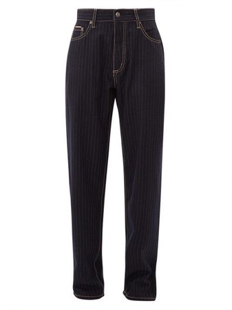 EYTYS  Benz pinstripe wool-blend trousers