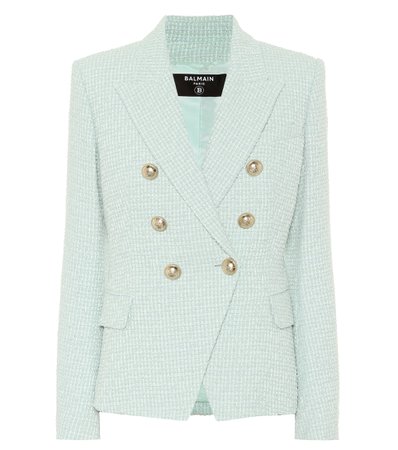 Balmain Cotton-Blend Tweed Blazer