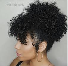 black ponytail curly bangs - Google Search