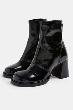 black vinyl boots