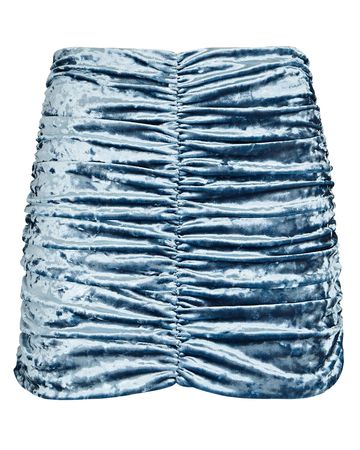 BACKGROUNDE NYC Kara Mini Skirt In Blue | INTERMIX®