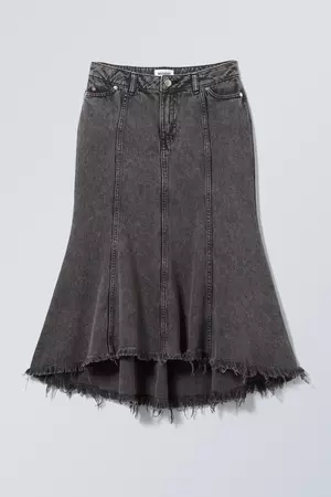 Pim Denim Skirt - Washed Black - Weekday WW