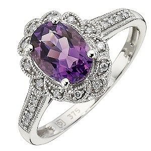 purple amethyst engagement ring