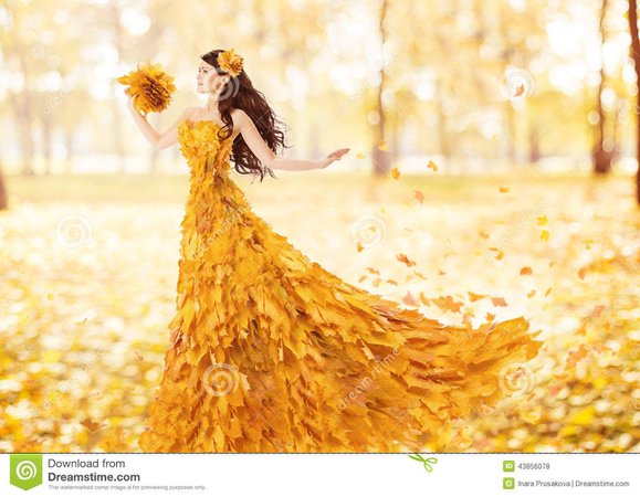 fashion autumn leaves dress - Google Search