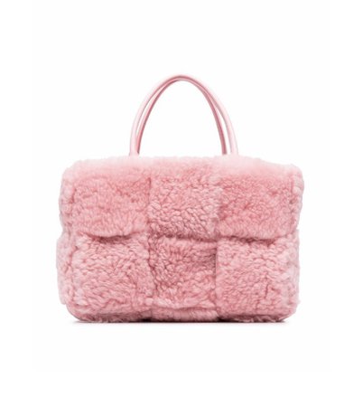 Bottega Veneta pink fuzzy bag