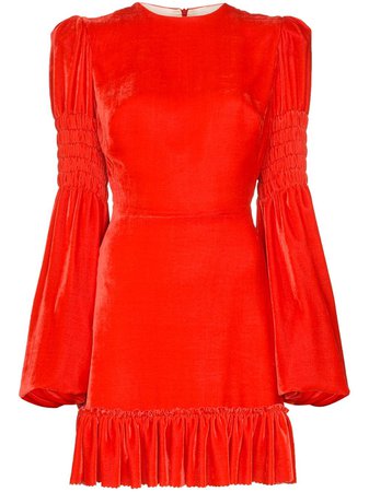 Red The Vampire's Wife Runaway Ruffled Mini Dress | Farfetch.com