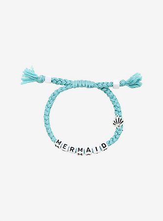 Disney Princess Ariel Mermaid Letter Bead Cord Bracelet