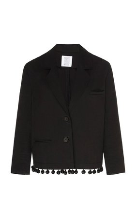 Pompom-Embellished Cotton-Twill Jacket by Rosie Assoulin | Moda Operandi