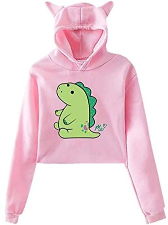 Pink dinosaur hoodie