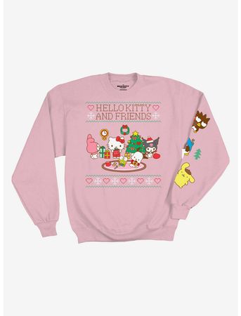 Hello Kitty And Friends Pink Christmas Girls Sweatshirt | Hot Topic