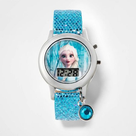 Girls' Disney Frozen Elsa Watch - Blue : Target