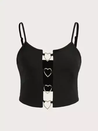 Plus Heart-ring Detail Cami Top | SHEIN USA
