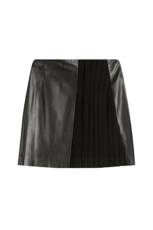 Mini Skirt with Leather Gr. FR 38