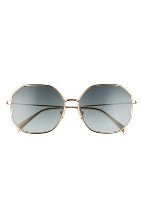 CELINE 60mm Gradient Geometric Sunglasses | Nordstrom