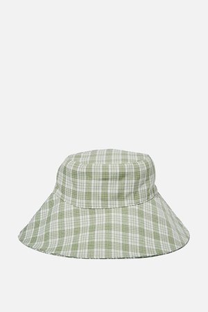 Euby Green gingham hatby COTTON ON