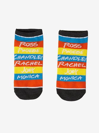 Friends Names Stripes Single No-Show Socks