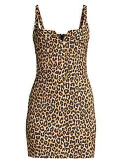 Likely Leopard Print Mini Dress