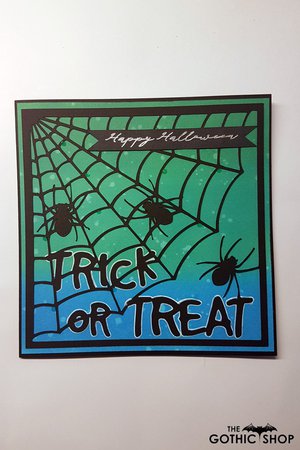 Spider Web Trick or Treat Papercut Halloween Card | Gifts &