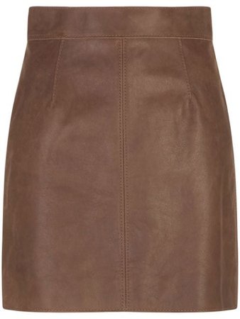 Dolce & Gabbana high-waisted leather mini-skirt brown F4BZNLHULGQ - Farfetch